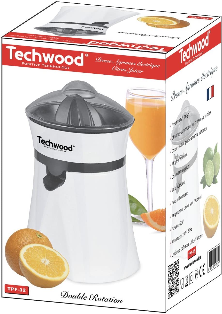 TECHWOOD Presse Agrumes Inox bol amovible LA BOUTIK de la réunion